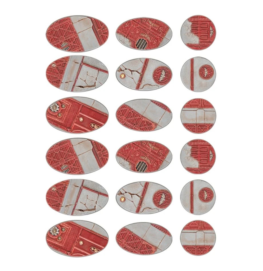 66-93GW Набор подставок Имперский сектор 60, 75, 90 мм (Sector Imperialis 60mm Round, 75mm Oval & 90mm Oval Bases)