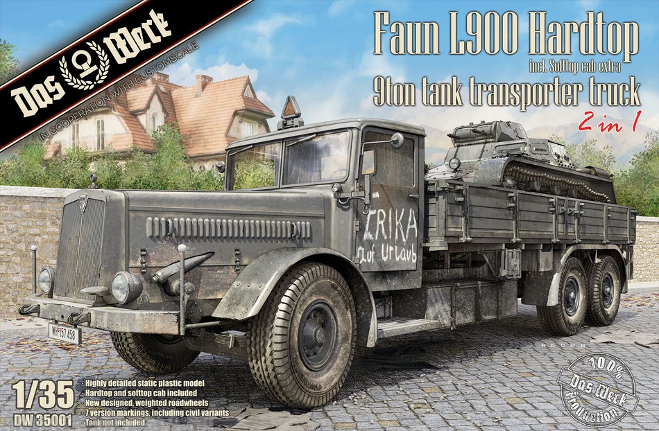 DW35001 Немецкий тягач  Faun L900 Hardtop 2in1 Das Werk