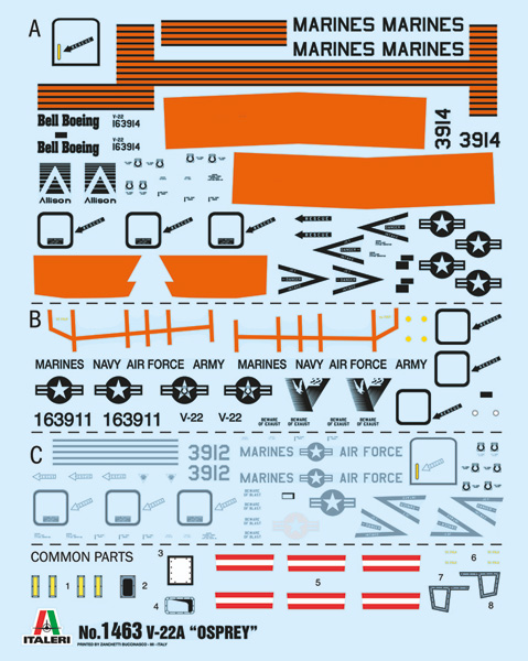 1463ИТ Конвертоплан  V-22 ОСПРЕЙ Italeri