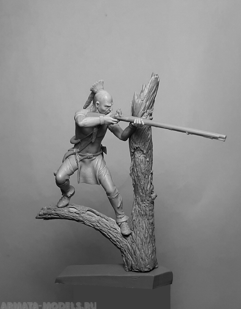 CHM-54314. Ирокез (№4), 1750-60 гг. Материал - смола. Chronos Miniatures