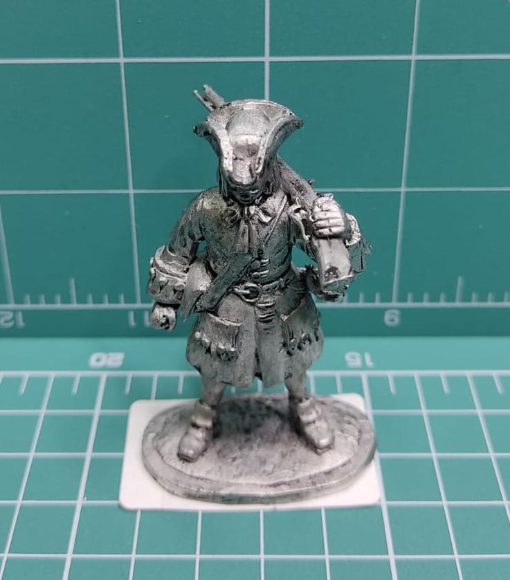 4207ТБ ВИМ, пехота русской армии Петра 1, пеший мушкетер держащий ружье на плече, 54 мм Три Богатыря