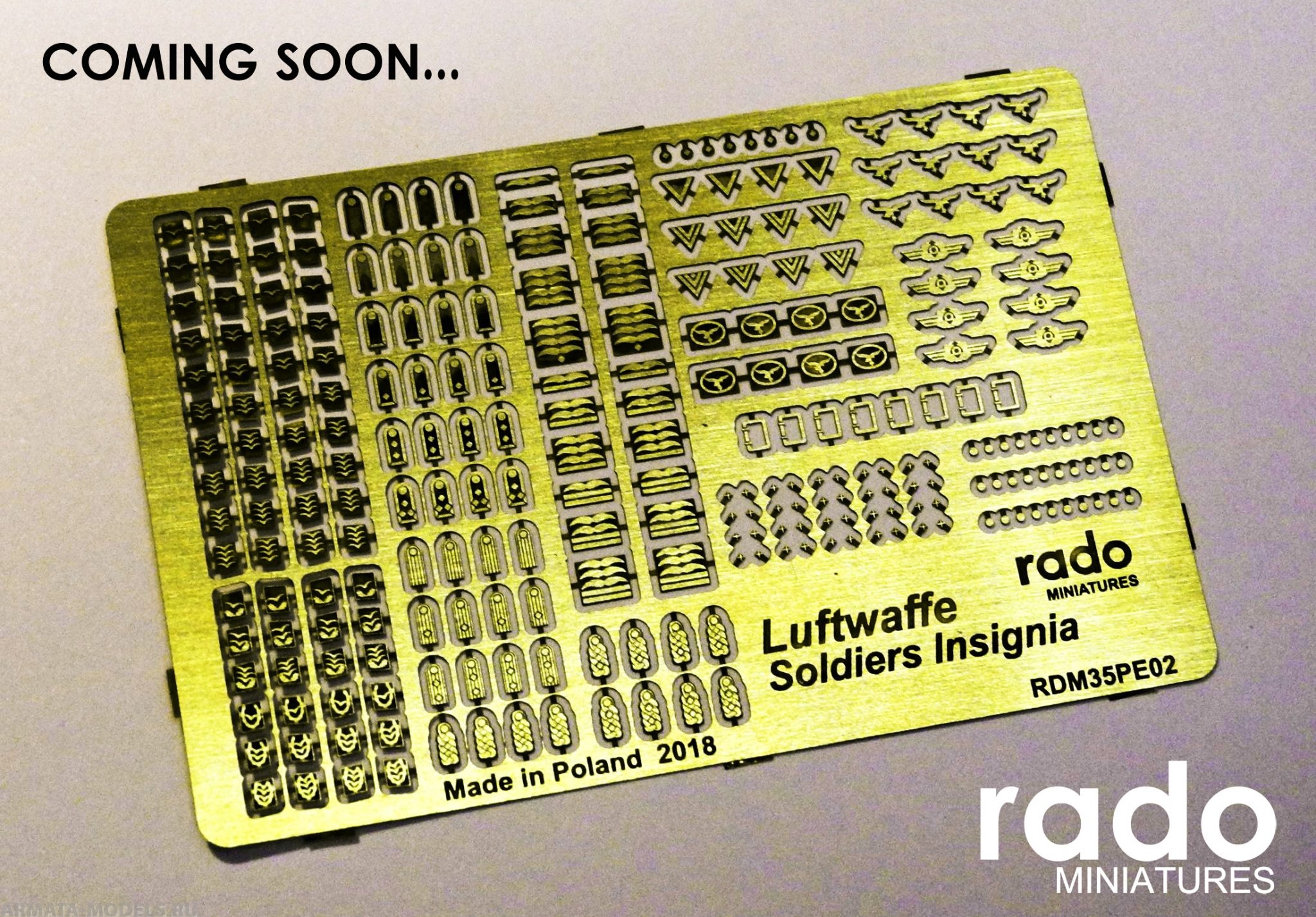 RDM35PE02 Набор знаков отличия солдат Люфтваффе  Luftwaffe Soldiers Insignia set (photoetched