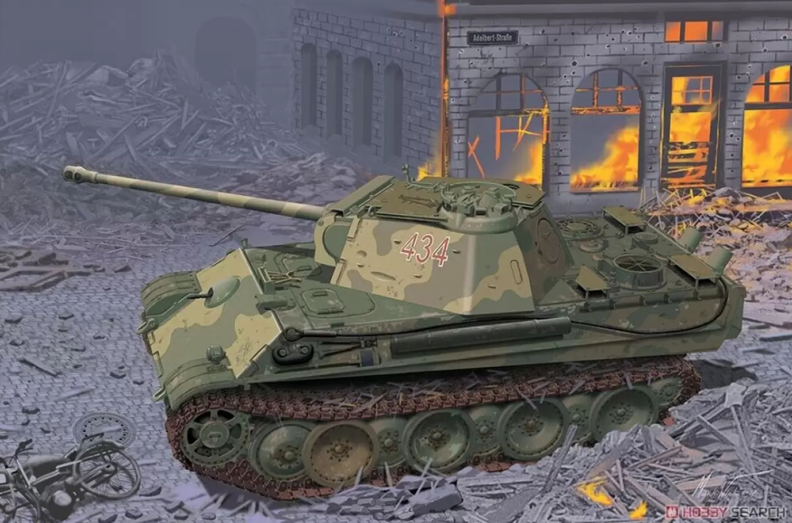 6913Д Сборная модель PANTHER G LATE PRODUCTION w/ADDITIONAL TURRET ROOF ARMOR (PREMI Dragon
