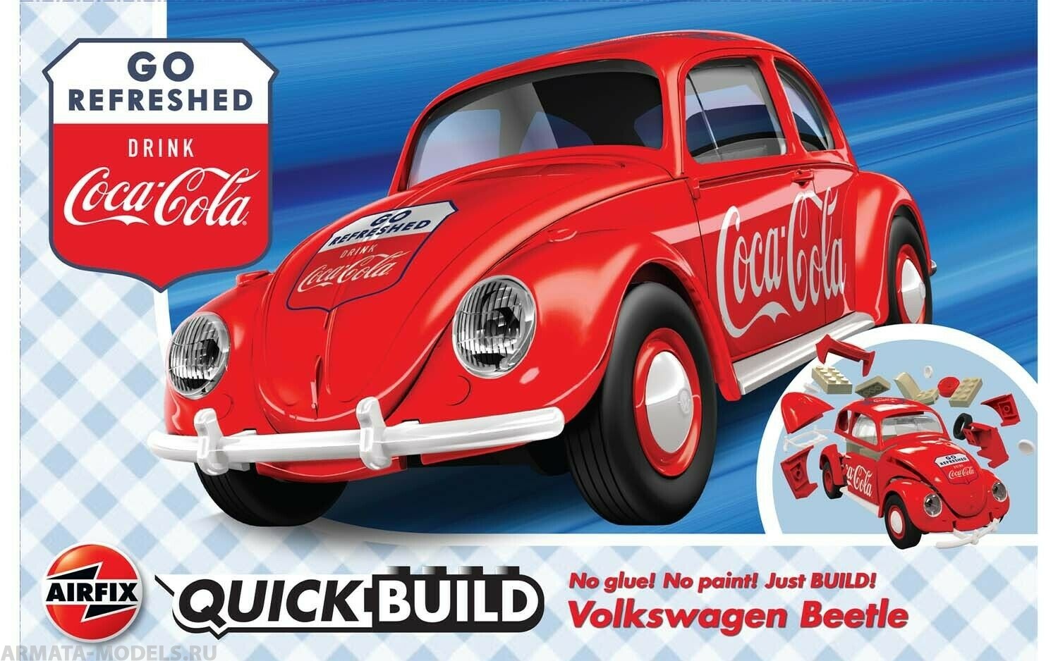 J6048 Сборная модель Автомобиля QUICKBUILD CC VW Beetle Airfix