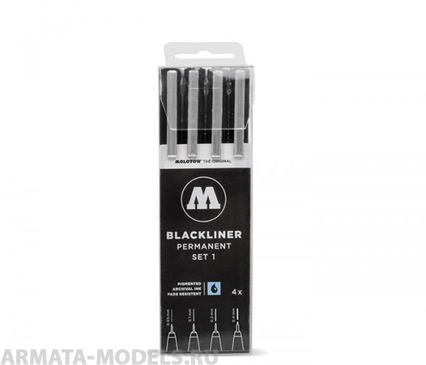 200486 Набор MOLOTOW Blackliner Set 1 4 шт