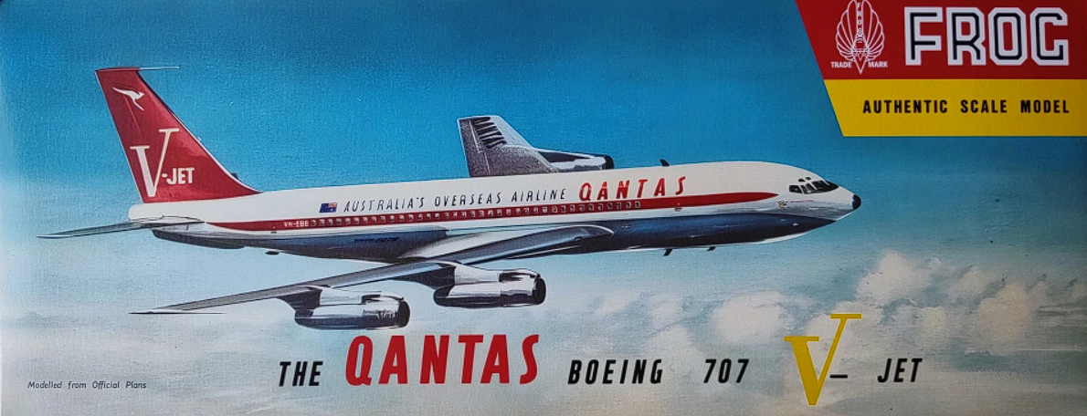 368 Сборная модель самолета Boeing 707 Qantas FROG