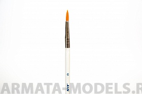 3611 Кисть из синтетического волоса, круглая № 6