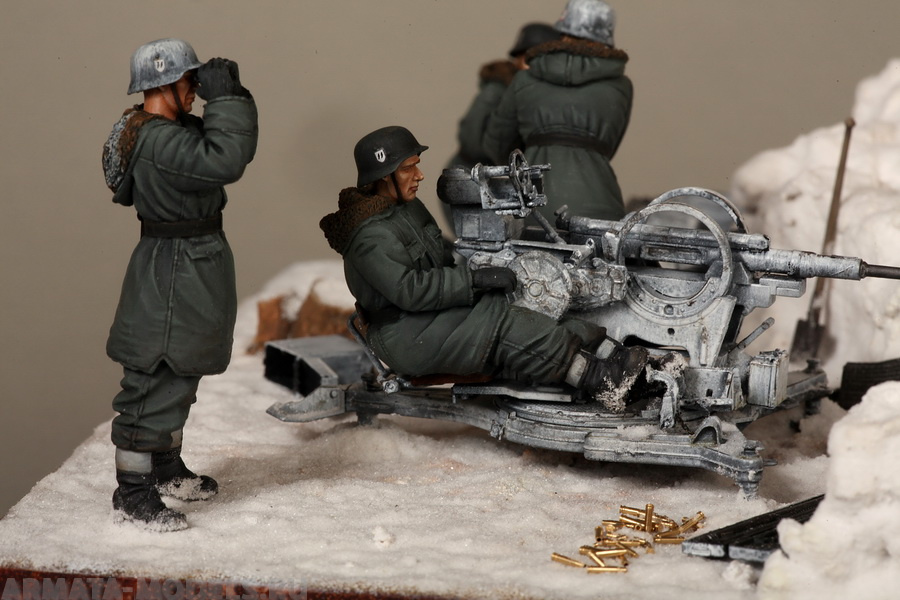 SOGA-8 WSS crew for 2 cm Flak 38. SOGA Miniatures