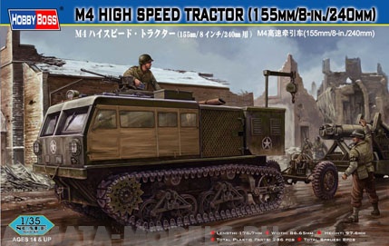82408 Танк M4 High speed tractor (155mm/8-in./240mm) Hobby Boss