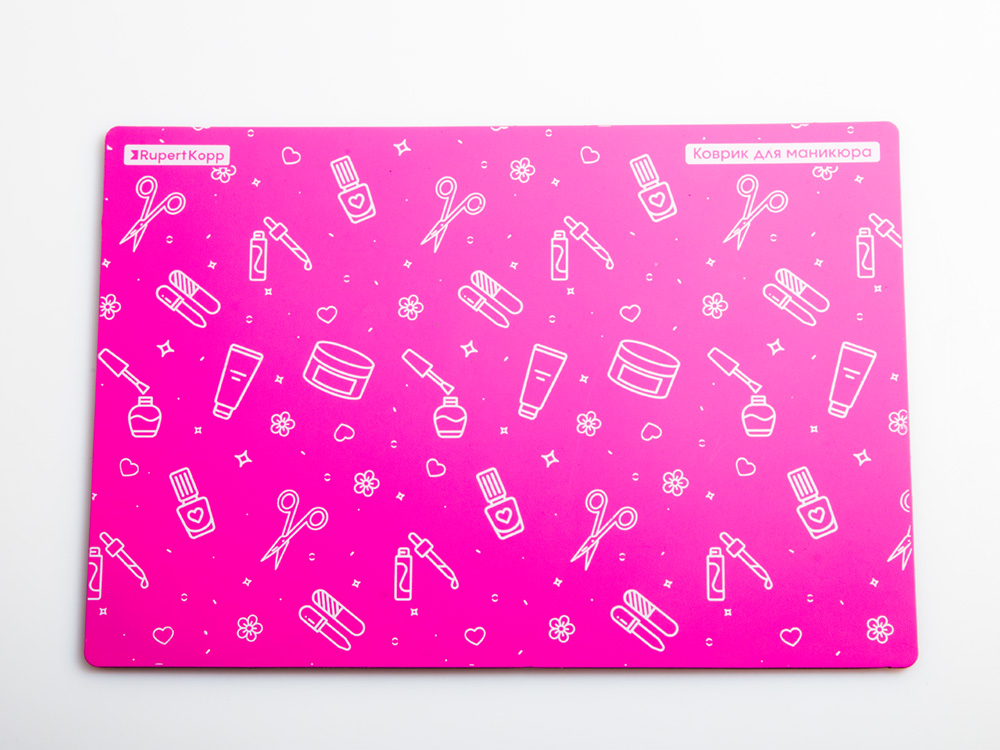 100141RK Коврик для резки А5, 3 слоя, розовый, маникюр