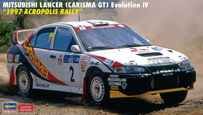 20593-Автомобиль MITSUBISHI LANCER (CARISMA GT) Evolution IV 1997 ACROPOLIS RALLY Hasegawa