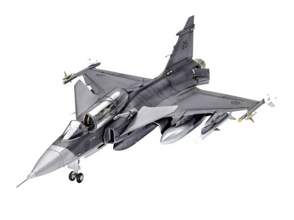 63956 Набор Шведский истребитель-бомбардировщик Saab JAS-39D GRIPEN TwinSeater Revell