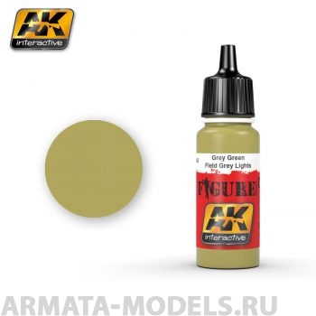 AK3143 Акриловая краска GREY GREEN / FIELD GREY LIGHTS