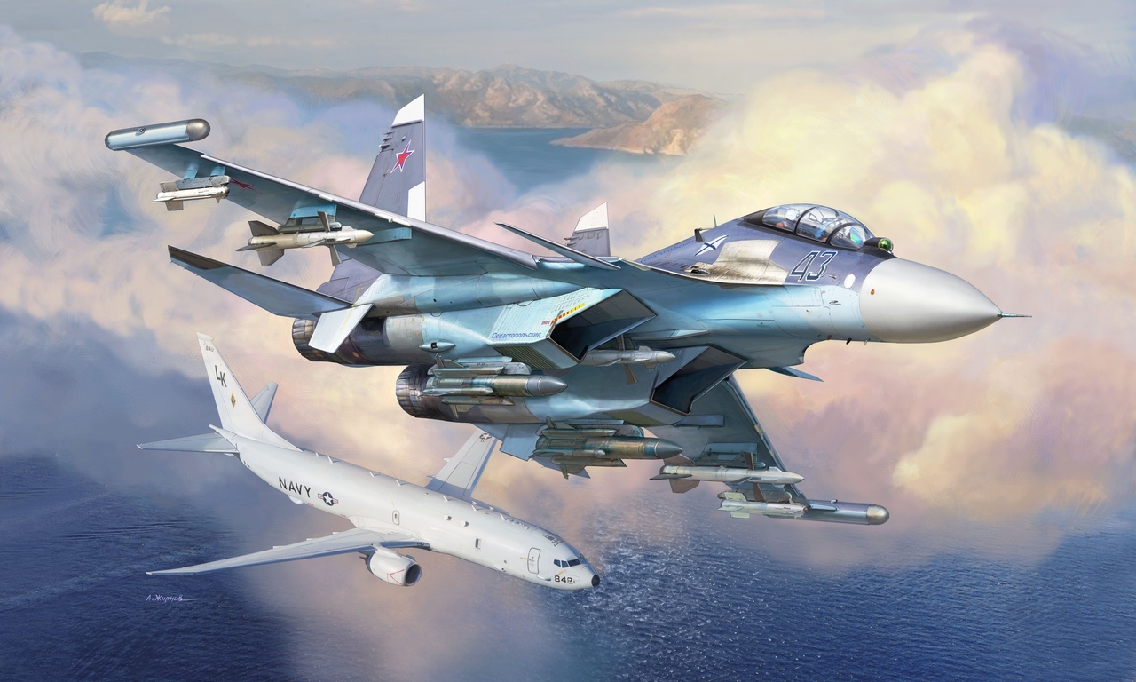 7314 Многоцелевой истребитель завоевания превосходства в воздухе Су-30СМ Звезда