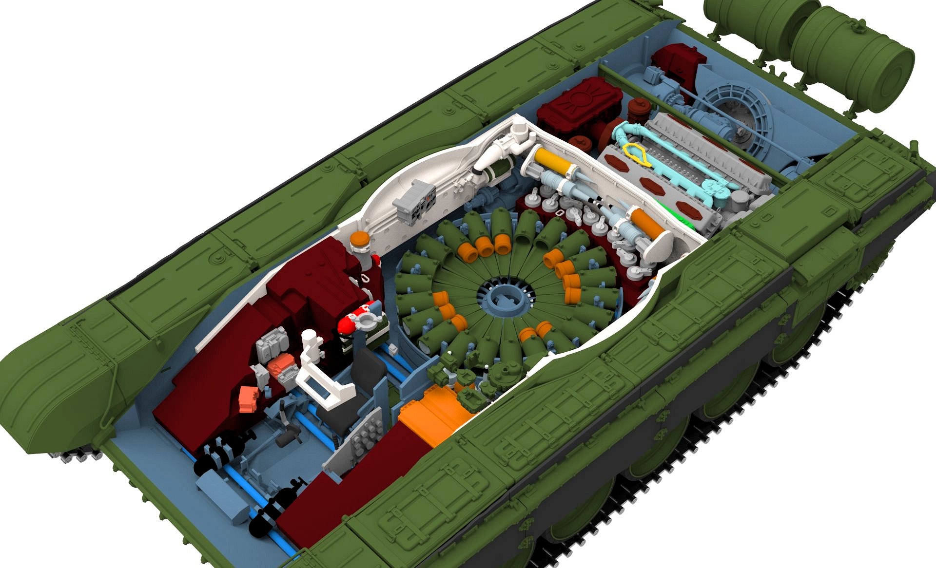 AH35A038 Советский танк Т-72М1 с полным интерьером Amusing Hobby