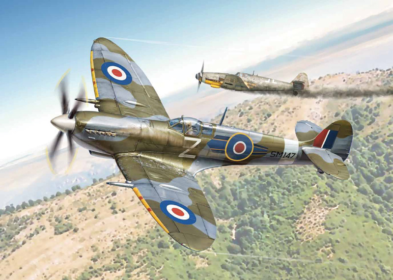 2804ИТ Самолет SPITFIRE Mk. IX (10013160/011122/3526709, ИТАЛИЯ) Italeri