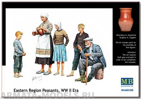 Набор фигурок MB3588 Сельские жители, 2 MB, фигуры Master Box (MB)