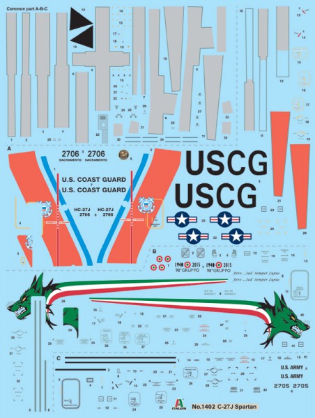 1402ИТ САМОЛЕТ C-27J SPARTAN Italeri