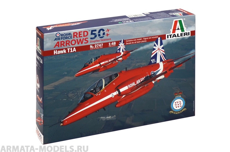 2747ИТ САМОЛЕТ HAWK Mk.1A 50th Anniv. RED ARROW Italeri