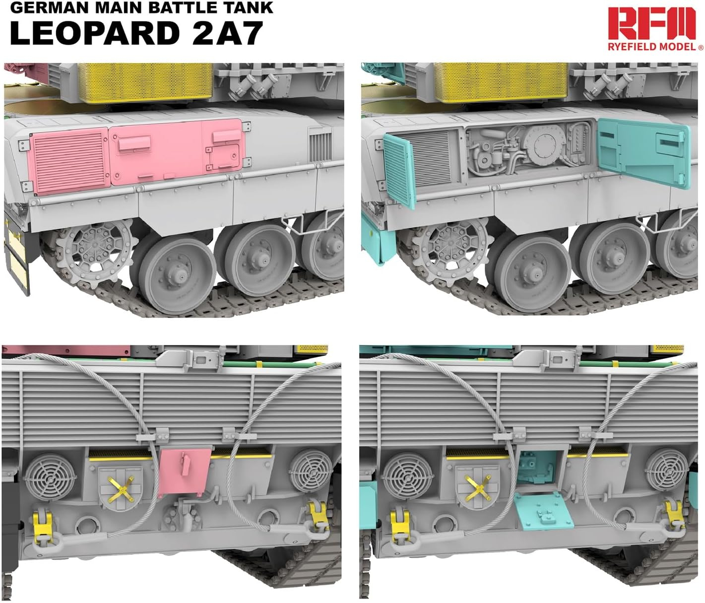 RM-5108 Танк GERMAN LEOPARD 2A7 MAIN BATTLE TANK Rye Field Model (RFM)