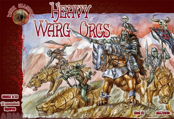 ALL72010 Фигуры Heavy Warg Orcs 1/72 Dark Alliance