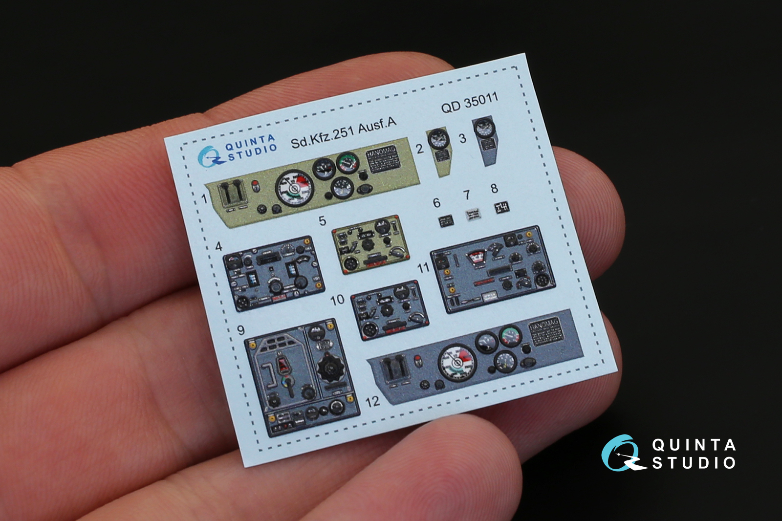 QD35011 3D Декаль интерьера кабины для KFZ 251 Ausf.A (для модели ICM)