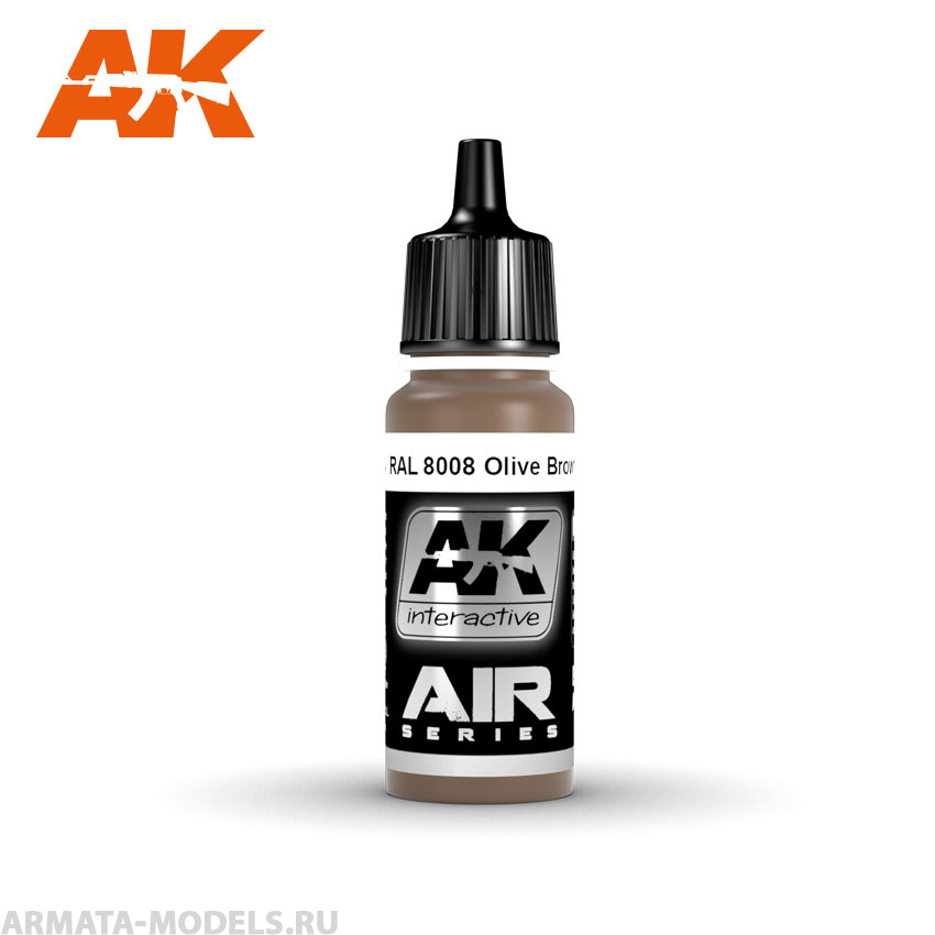 AK2164 Акриловая краска RAL 8008 Olive Brown (Olivbraun)17ml