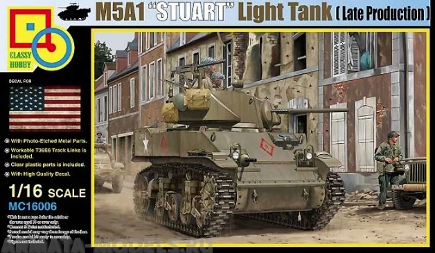 MC16006 Танк M5A1 Stuart (Late Production) Classy Hobby
