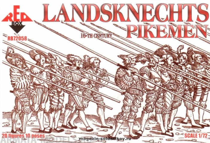 RB72058 Фигуры Landsknechts (Pike)  16th century  Red Box