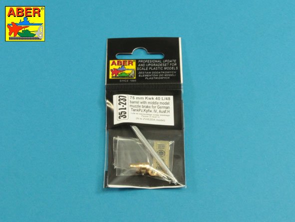 ABR-35-L-237  Дополнения для  75mm KwK40L/48 barrel with middle model muzzle brake for Germ.Pz.Kpfw.VI, Ausf.H  для Zvezda 1/35
