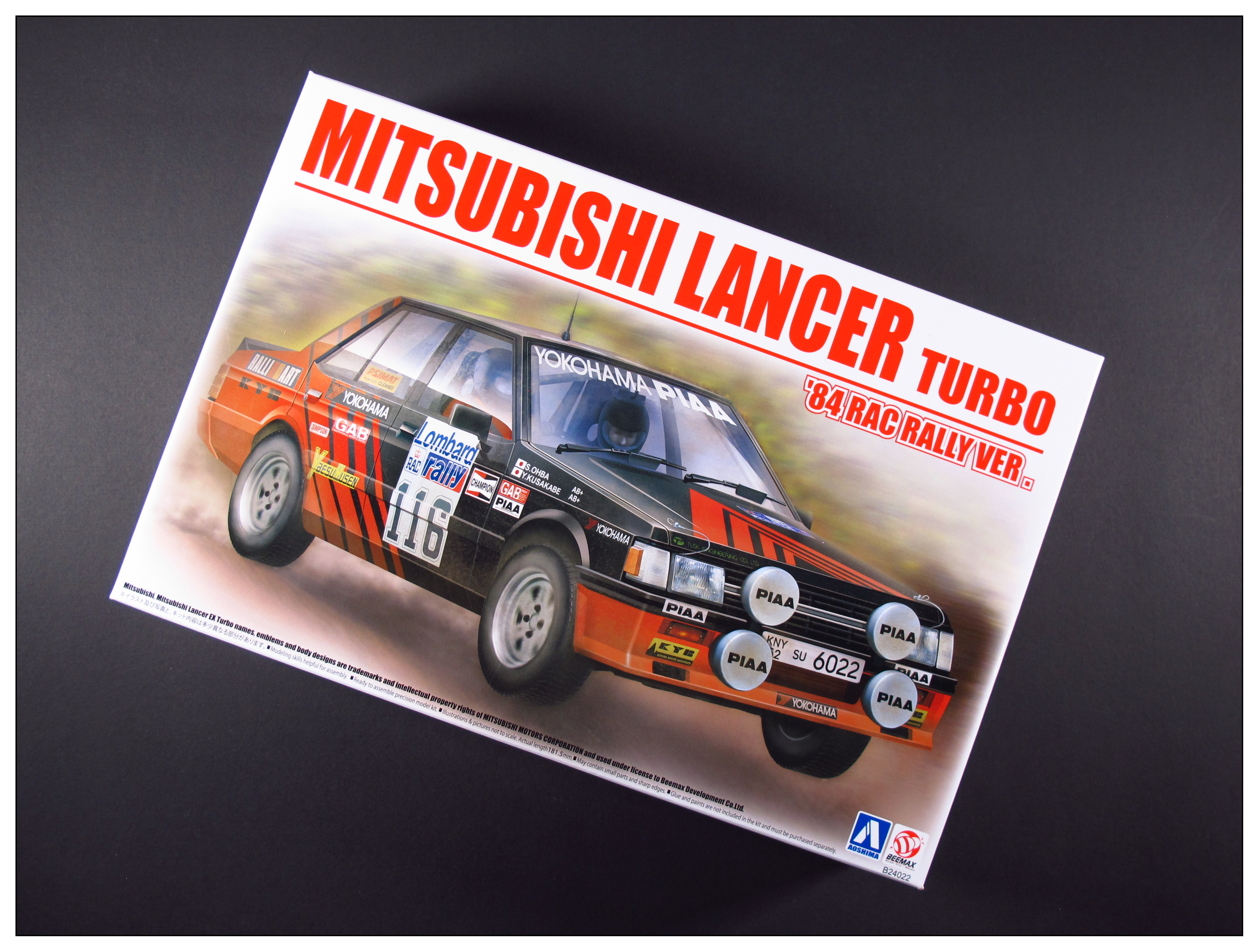 BEE24022 Mitsubishi Lancer Turbo '84 RAC RALLY VER Beemax Model Kits