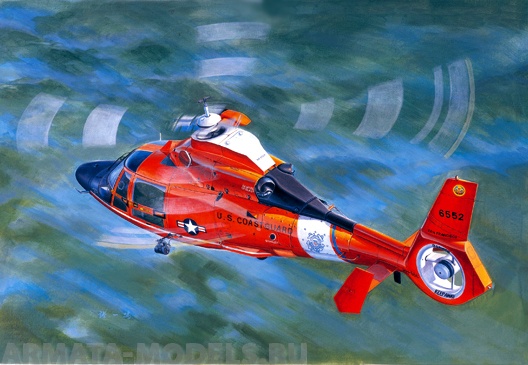 05107 Вертолет  US Coast Guard HH-65C Dolphin  Trumpeter