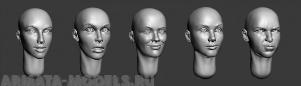 ARM356028 Женские головы (без волос) №1 ARMOR35