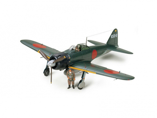 60318T 1/32 A6M5 Zero Model 52 (Zeke), фототравление, 2 фигуры пилотов, подставка Tamiya