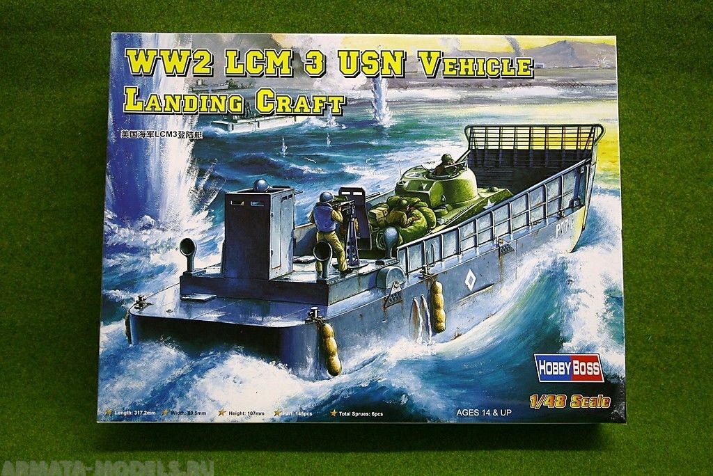 84817 Десантный корабль WW2 LCM 3 USN Vehicle Landing Craft Hobby Boss