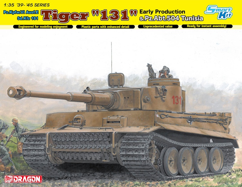 6820Д ТАНК  TIGER I 131 sPzAbt.504 TУНИС Dragon
