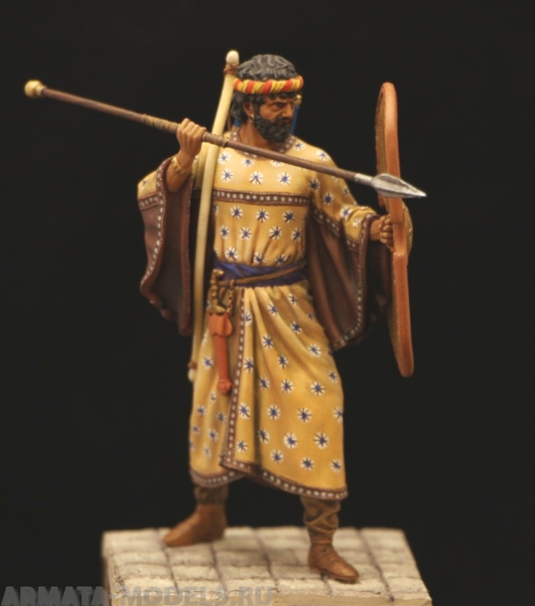 CHM-54175(M). Персидский воин отряда Бессмертных, 6-5 века до н.э. 54 мм. Материал - белый металл. Chronos Miniatures