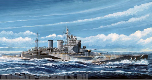 05765 Линкор HMS Ренаун 1945 г.  Trumpeter