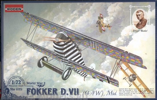 Rod029 Самолет FOKKER D.VII MID Roden