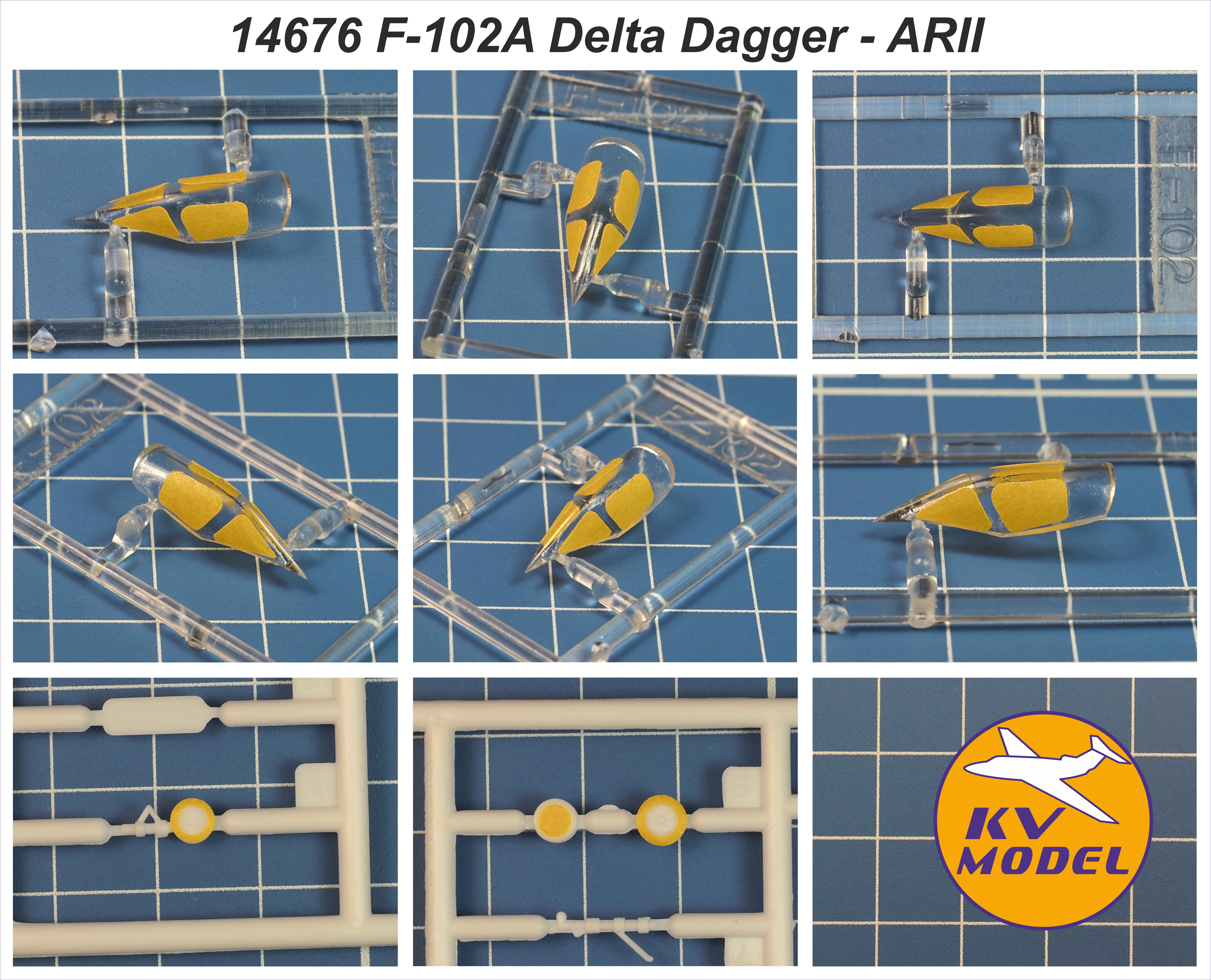 14676KV Окрасочная маска Delta Dagger F-102A (ARII #A235-200, #A316, #23011) + маски на диски и колеса