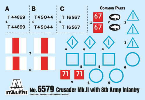 6579ИТ Танк CRUSADER Mk.II with 8th Army Infantry (10013160/300421/0255806, ИТАЛИЯ ) Italeri