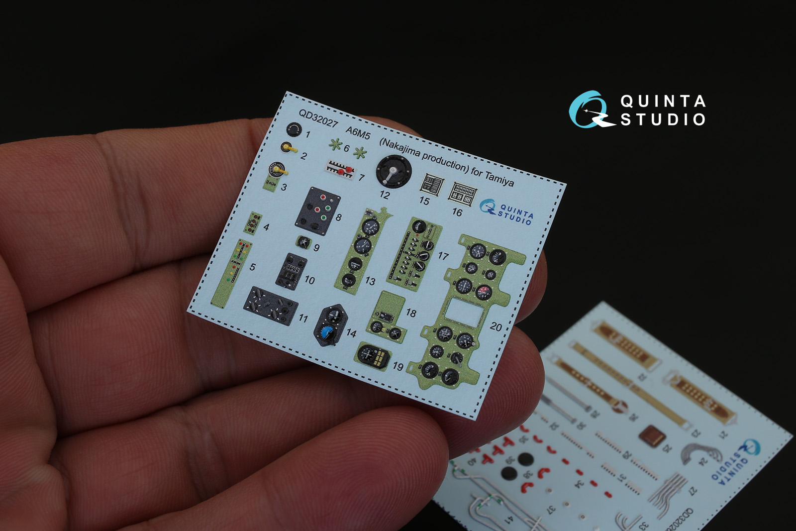 QD32027 1/32 3D Декаль интерьера кабины A6M5 (Nakajima prod.) (для модели Tamiya) Quinta Studio