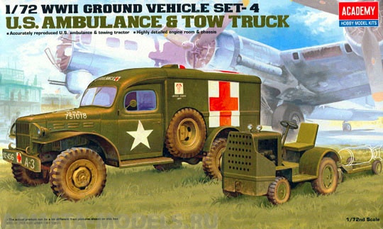 13403 Санитарный автомобиль и аэродромный тягач Academy