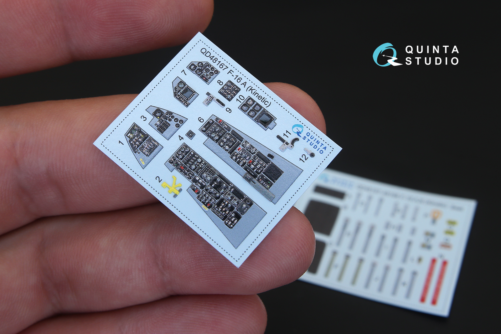 QD48167 3D Декаль интерьера кабины F-16A (для модели Kinetic)