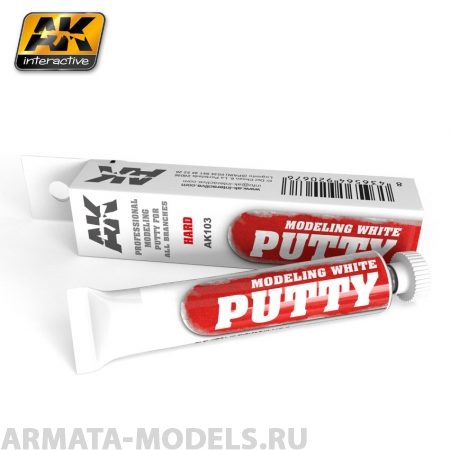 AK103 Шпатлевка белая MODELING WHITE PUTTY 20 ml