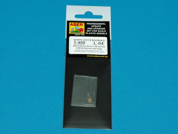 ABR-1:400-L-04  Дополнения для  Set of 20 pcs 20mm barrels C/38 для  1/400