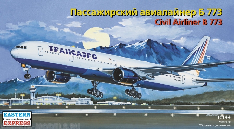 ЕЕ14477 Авиалайнер Б-773 Трансаэро Восточный экспресс