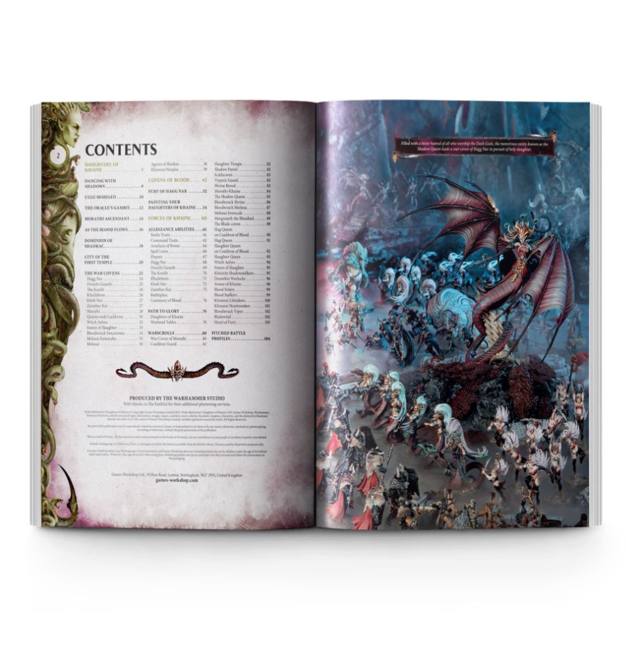 85-05GW Боевой Том. Дочери Кхейна (Battletome Daughters of Khaine (HB, Eng))