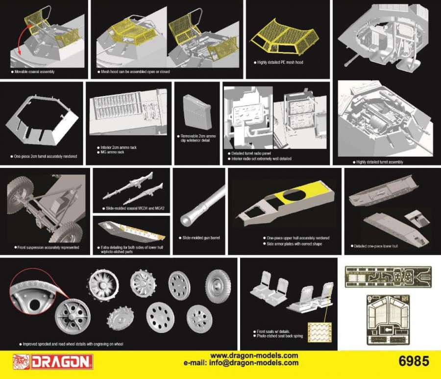 6985Д Разведывательная машина Sd.Kfz.251/23 Ausf.D Dragon
