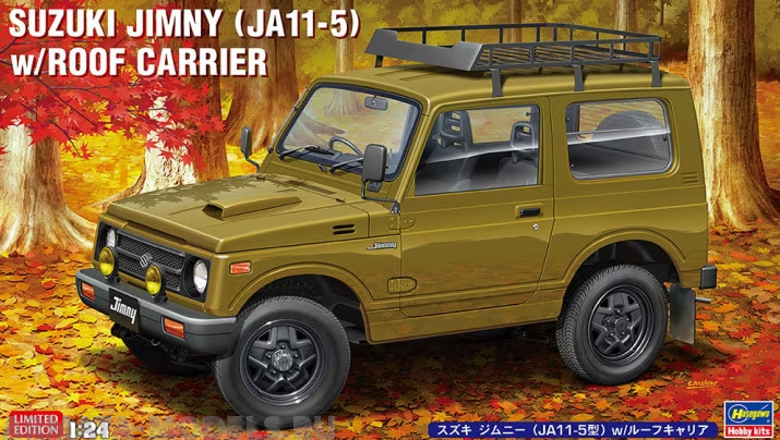 20606-Автомобиль SUZUKI JIMNY (JA11-5) w/ROOF CARRIER (Limited Edition) Hasegawa